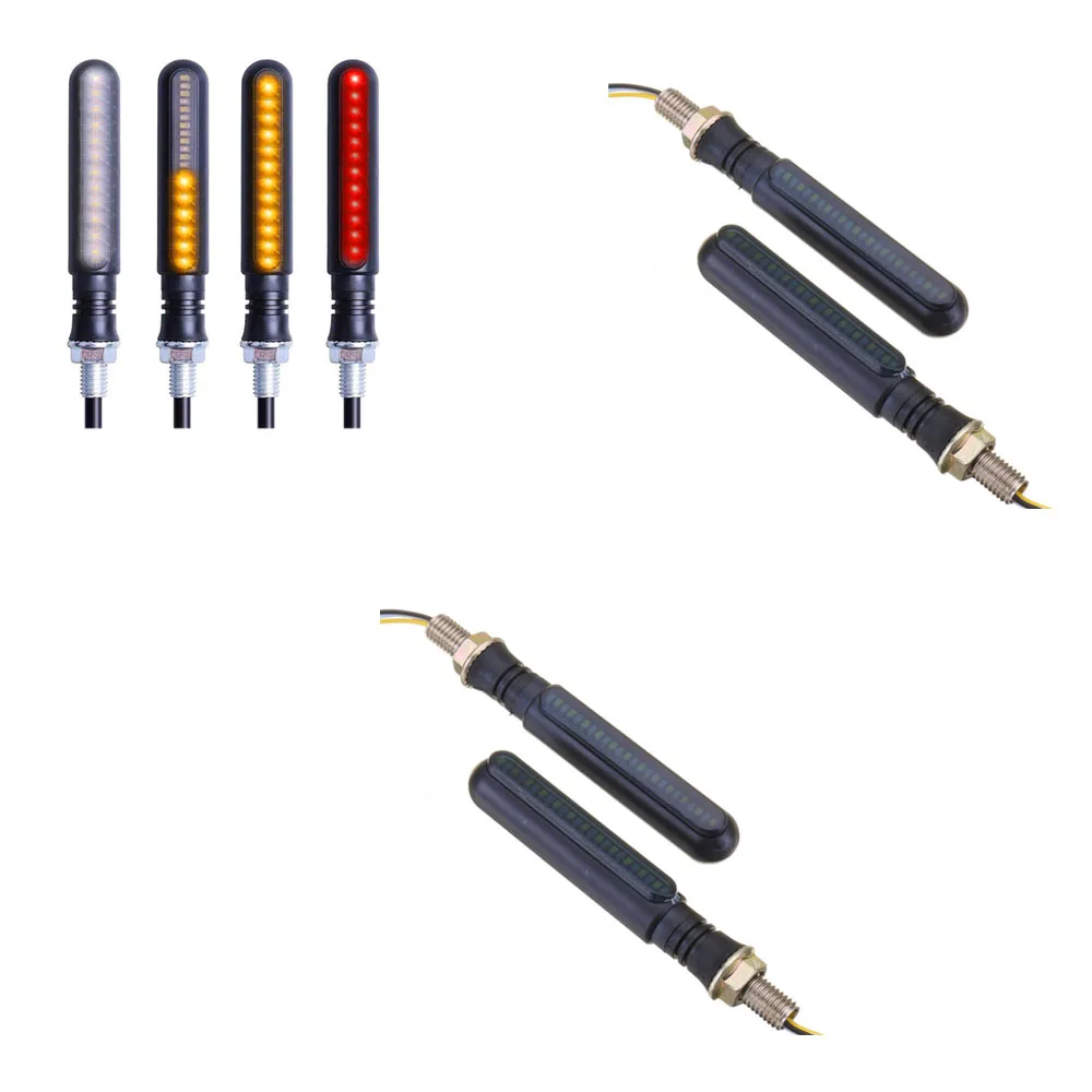 Мотоциклетный задний фонарь с поворотным сигналом 2 шт. светодиодный мигающий