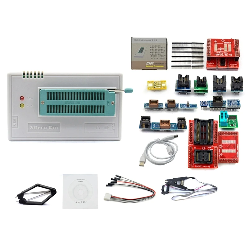 V8.51 Minipro TL866II Plus USB Programmer Support 15000+IC SPI Flash NAND EEPROM MCU PIC AVR High Quality | Электроника