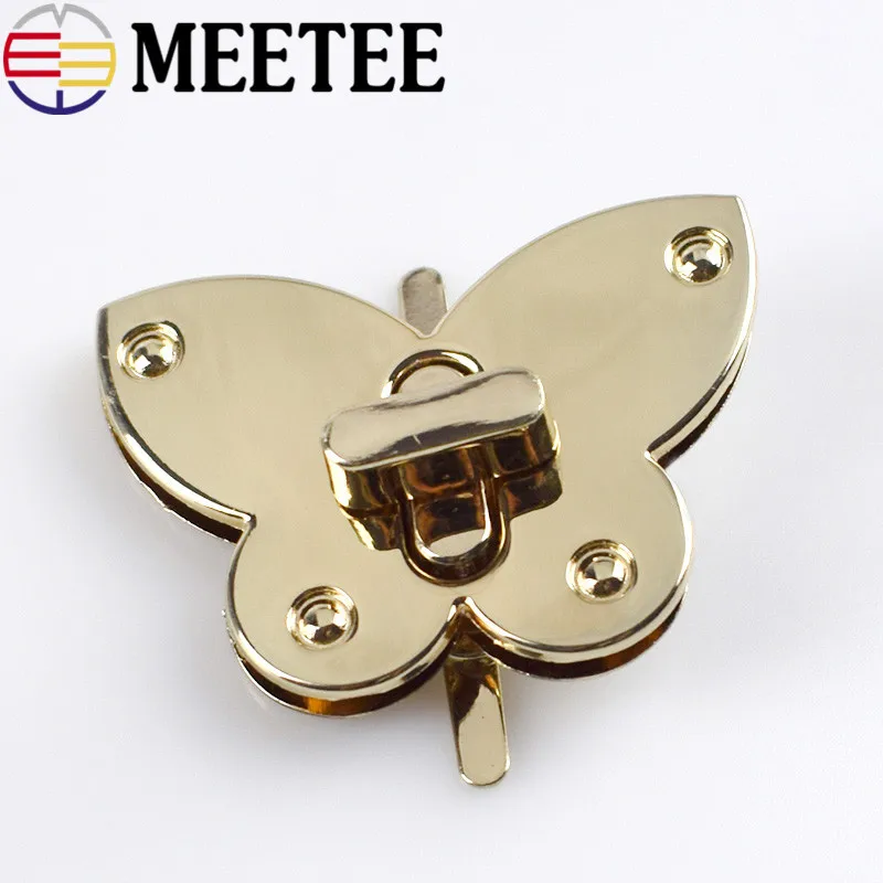 2 шт. Meetee новые сумки с золотым замком металлическая упаковка закрученные замки