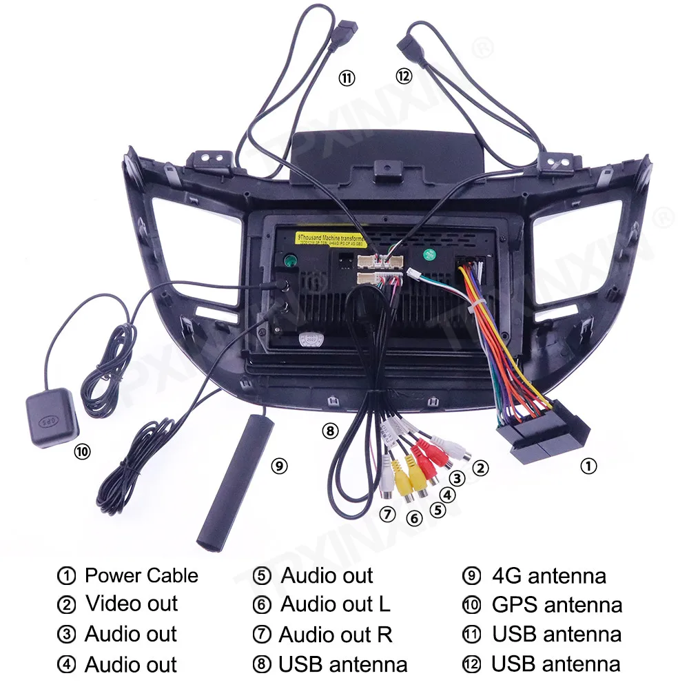 저렴한 무선 카플레이 터치 스크린 스테레오 수신기 6 + 2014G, 현대 투싼 2018-128 안드로이드 128G 카 라디오 플레이어 라디오 IPS 스크린