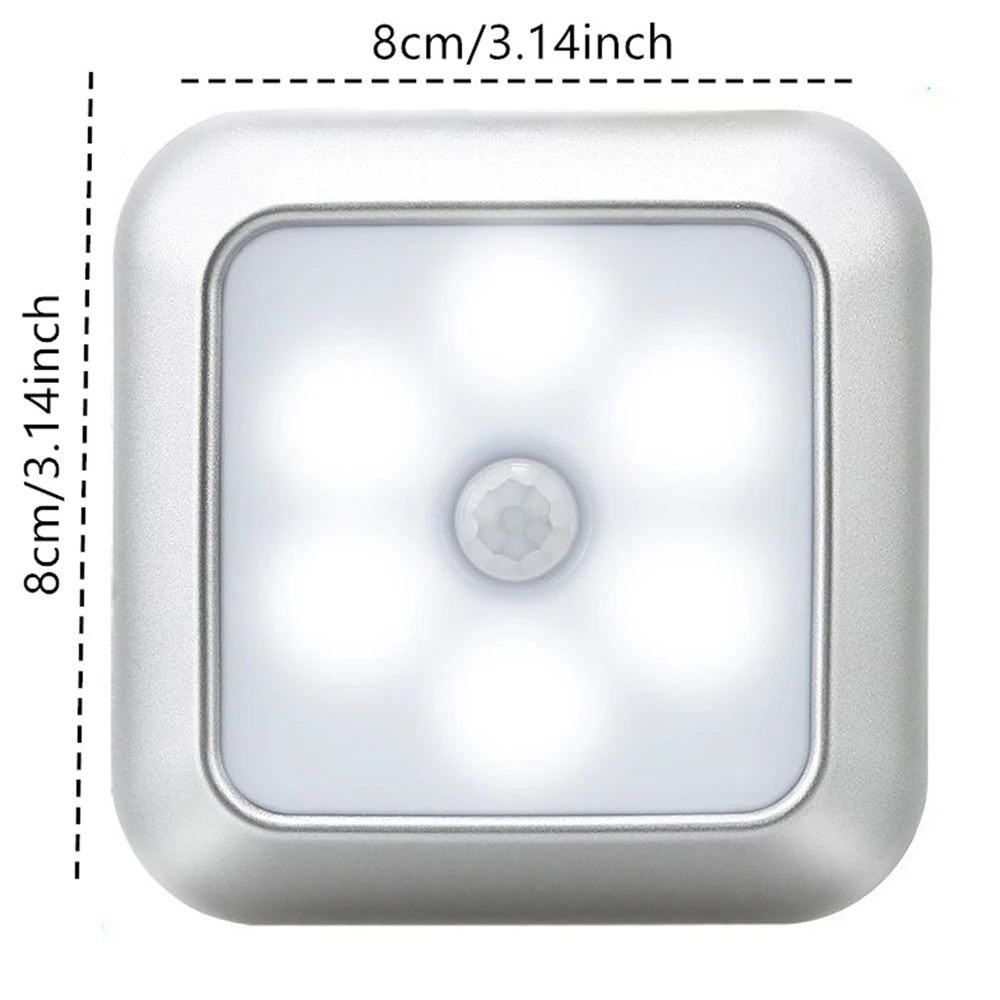 6 светодиодный s движения PIR Сенсор светильник Батарея приведенный в действие