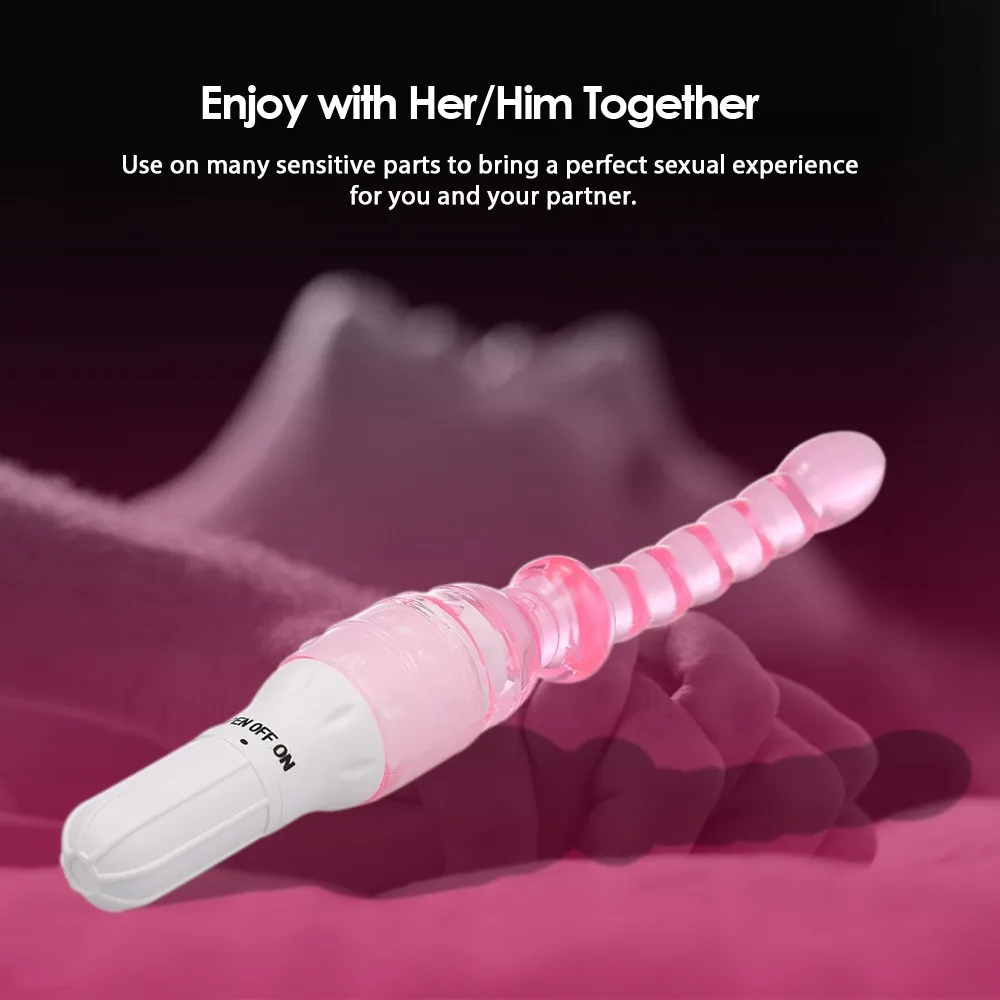 Анальная пробка фаллоимитатор вибратор палочка длинные бусины силиконовый