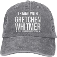 i stand with gretchen whitmer 2020 unisex classic vintage washed denim hat adjustable dad baseball cap