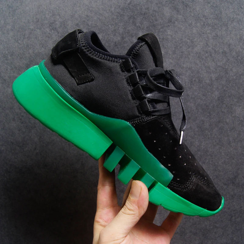 Мужские кроссовки из натуральной кожи повседневные уличные на платформе со