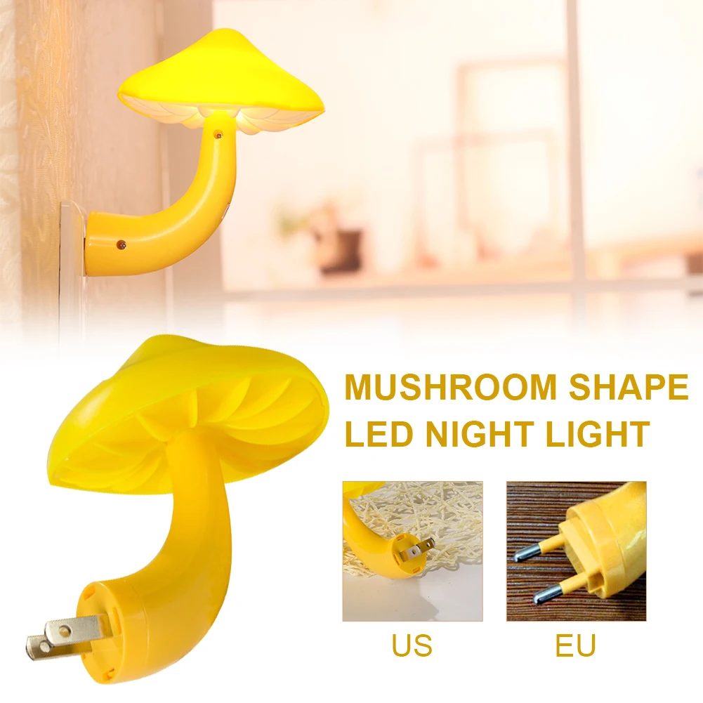

EU US Mini Cartoon Shape Night Led Lamp energy saving Light Children Gift for Kids baby Bedroom Mushroom Night light