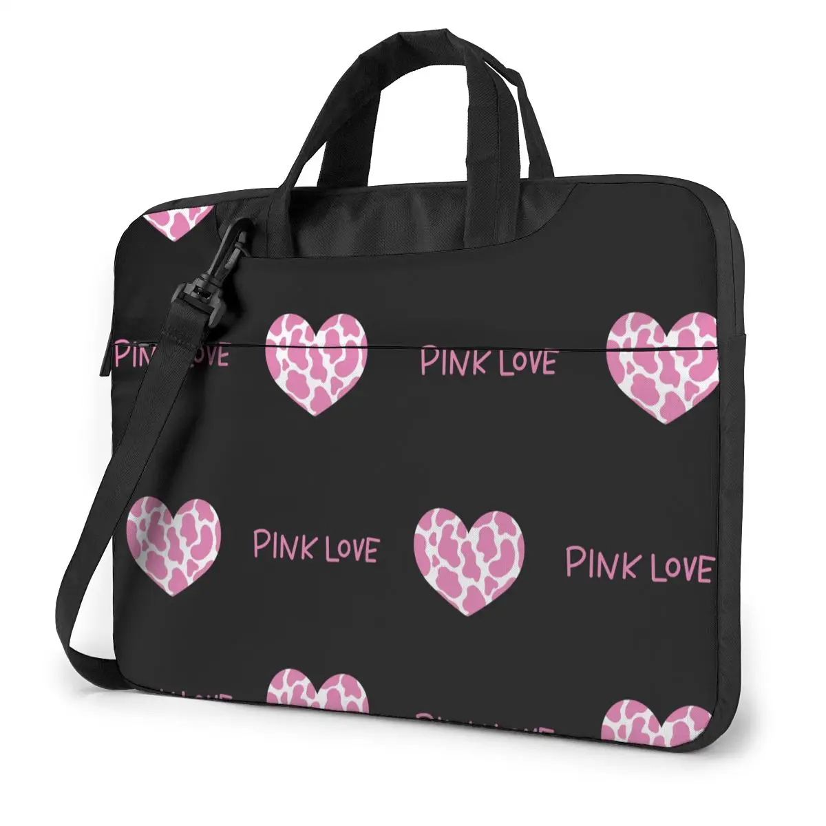 

Love Heart Pink Laptop Bag Case Carry Soft Computer Bag Bicycle Messenger Laptop Pouch
