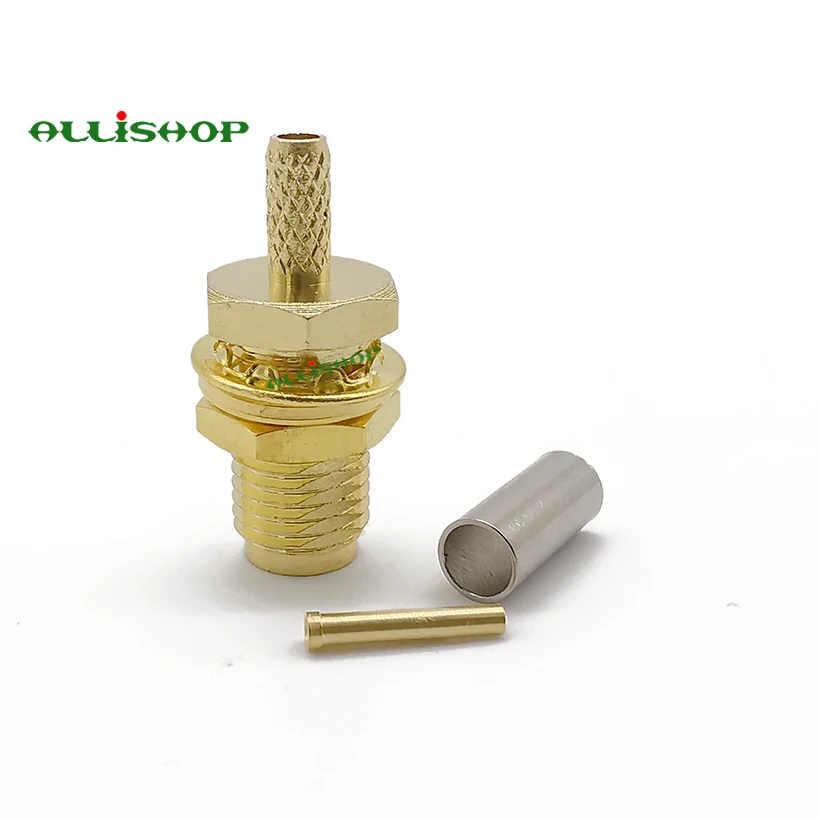 2 шт. SMA гнездо Гайка ОБЖИМНАЯ головка для кабеля RG316 RG174 RG178 RF коаксиальный разъем