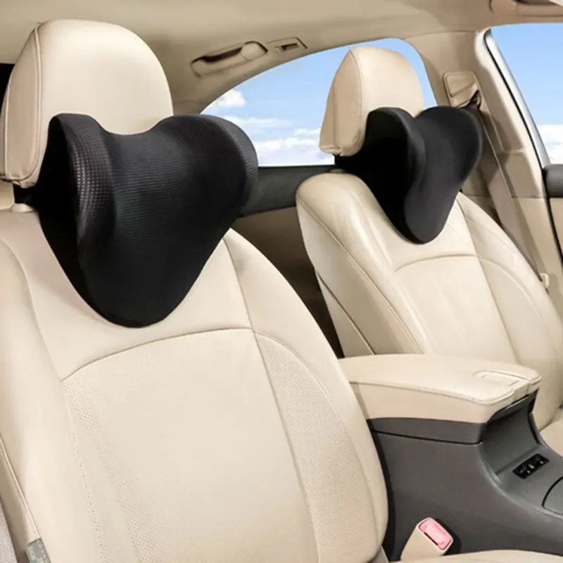 

mesh home Car headrest head seat Cushion neck pillow rest Memory Foam cotton Cover For Auto Travel Support Fabric Soft Chair