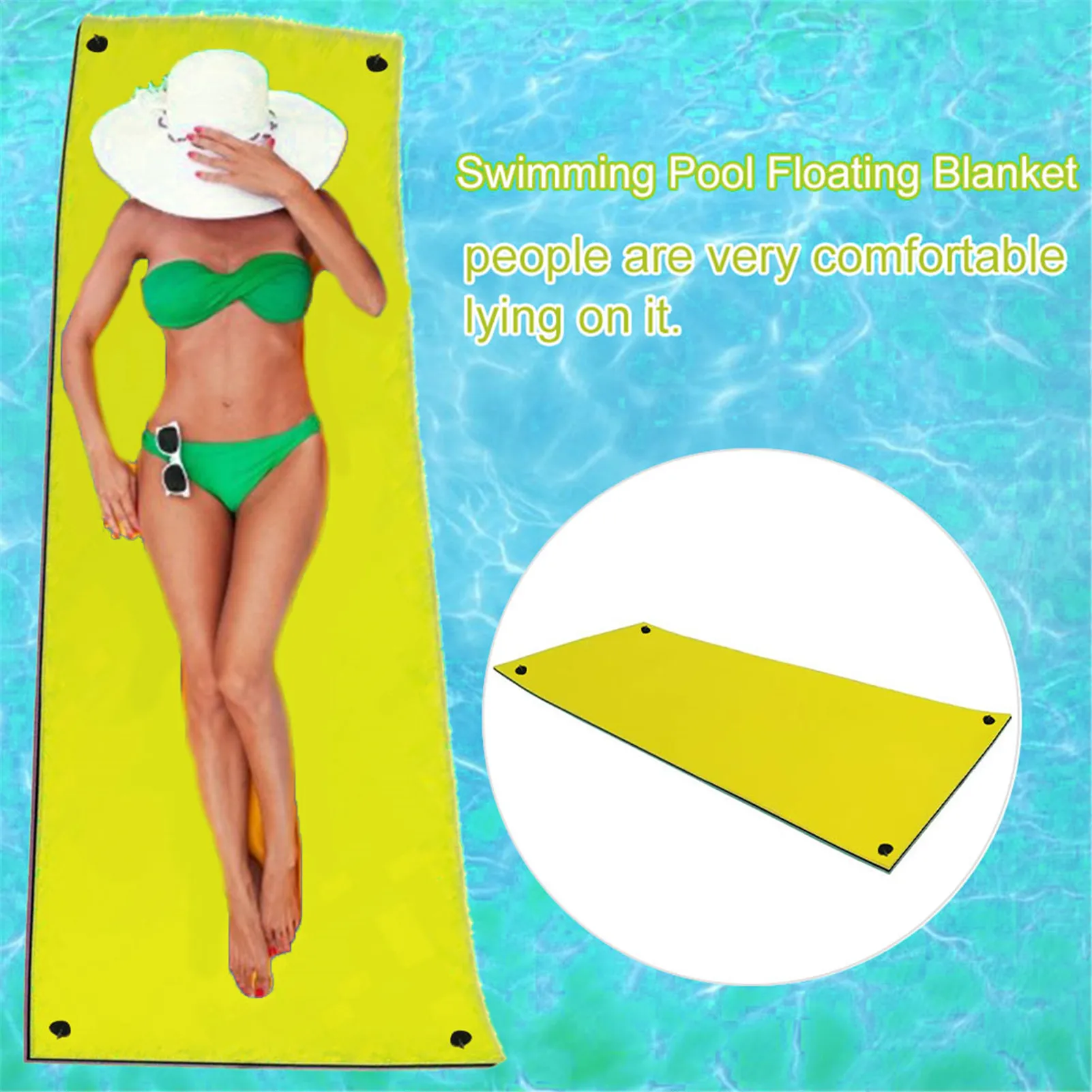 

Floating Water Pad Tear-Resistant Cosy XPE Foam Floating Mat For Beach Ocean Lake Water Blanket Water Floating Bed Pad Accessori