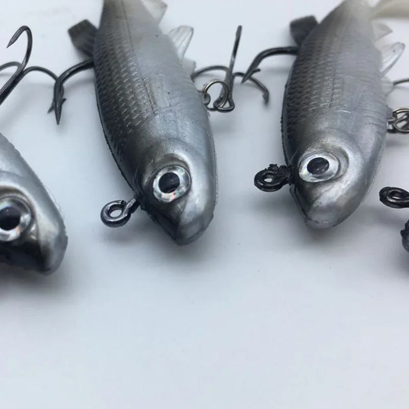 

5 Pieces Soft Fishing Lure Wobbler Swim Bait Artificial Bait Carp Fishing Lead Jig Fish 14G/8Cm