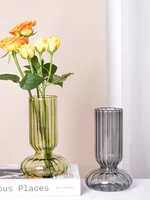 creative glass vase terrarium colorful nordic small flower pot bottle hydroponic cute room home decoration accessories
