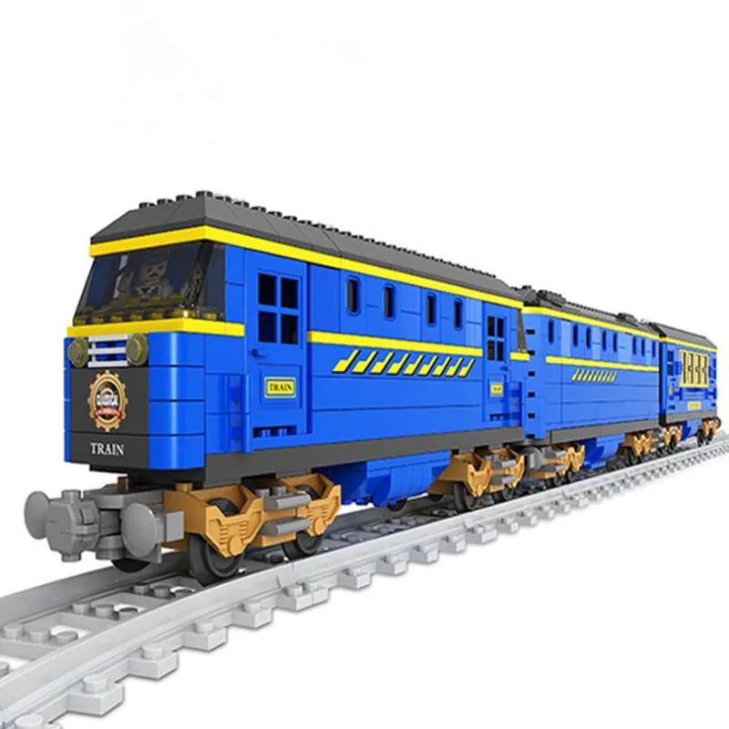 

City Train Model Building Blocks DIY Technic High-speed Railway Passenger Steam Bullet Vehicle Bricks Toys For Children