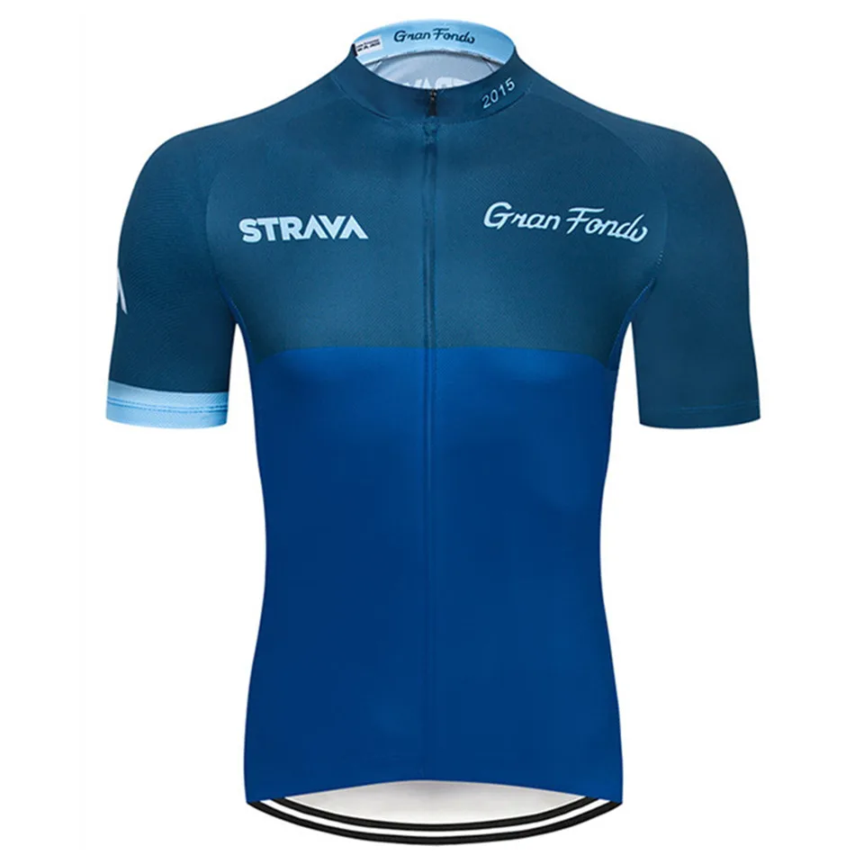 NO.16 Ropa Bicicleta de carretera STRAVA Team велосипедная одежда Летний велосипедный костюм с коротким рукавом мужской топ и низ нагрудник шорты - Цвет: NO.16