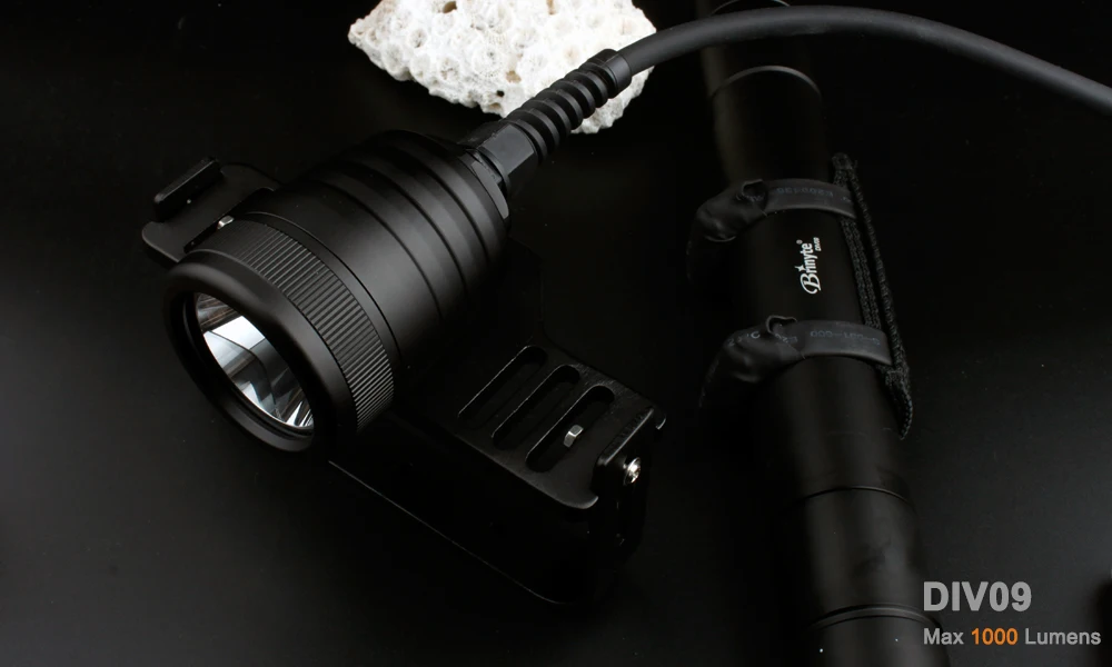 Brinyte DIV09 коробка противогаза, подводный фонарик CREE XM-L2 светодиодный Водонепроницаемый подводной фонарь 26650 подводный Mergulho фонарь для изучения