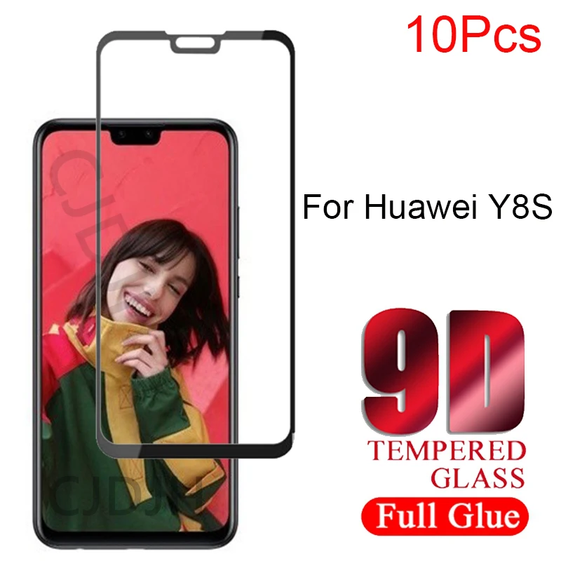 

10 шт. закаленное стекло для защиты экрана для Huawei Y8s полное покрытие Взрывозащищенная Премиум пленка твердость 9H для Huawei Y8s