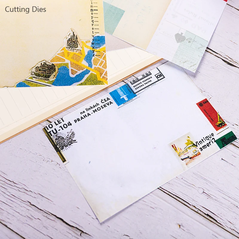 Бумажный фон в форме конверта 8 шт./лот бумажная наклейка виде бархата наклейки