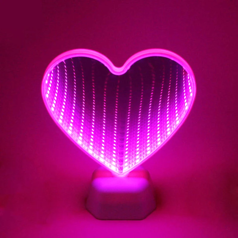 

3D LED Night Light Love Heart Lamp For Home Bedroom Valentine Day Wedding Decoration Kid Children Girl Gifts