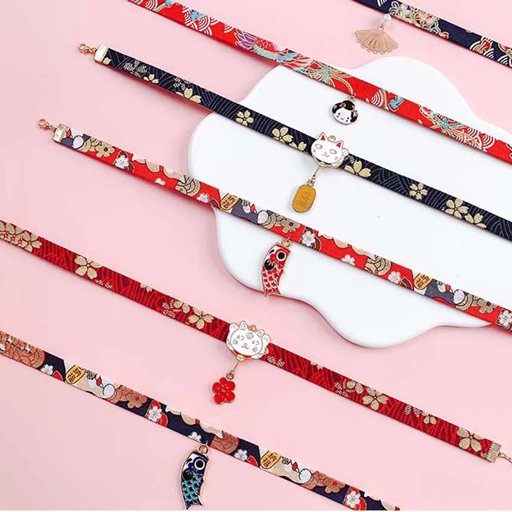 Классическое ожерелье в японском стиле кукла чокер с лентой милое романтическое