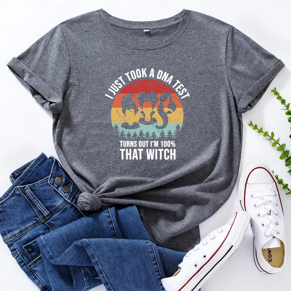 

Halloween Sister Print Women's T-shirt 100%Cotton Short Sleeve Plus Size Tops streetwear Casual Soft Graphic Tees Female Shirts