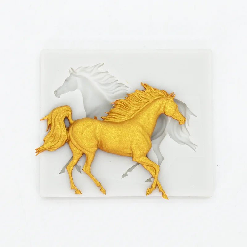 

Running Horse Silicone Mold Resin Kitchen Baking Tool DIY Cake Pastry Fondant Moulds Chocolate Dessert Lace Decoration Supplies