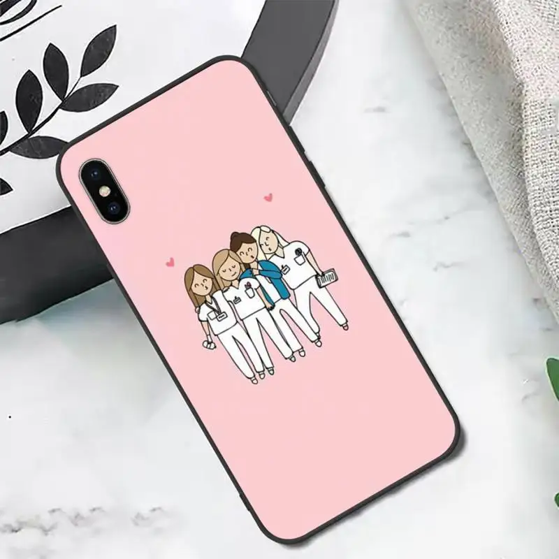 

Cartoon doctor Nurse angel Phone Case for iPhone 11 12 pro XS MAX 8 7 6 6S Plus X 5S SE 2020 XR
