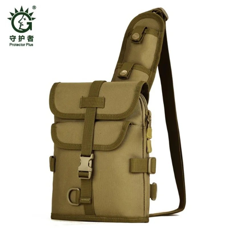 

Protector Plus Nylon Shoulder Messenger Bag leisure Waterproof Military Tactical Backpack Male Chest Bag Outdoor Molle Hand Bag