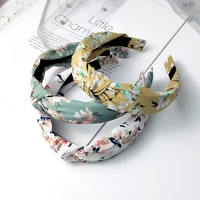 new flower head bands for women print hair hoop knot hairband hair accessories for girls high quality fg813