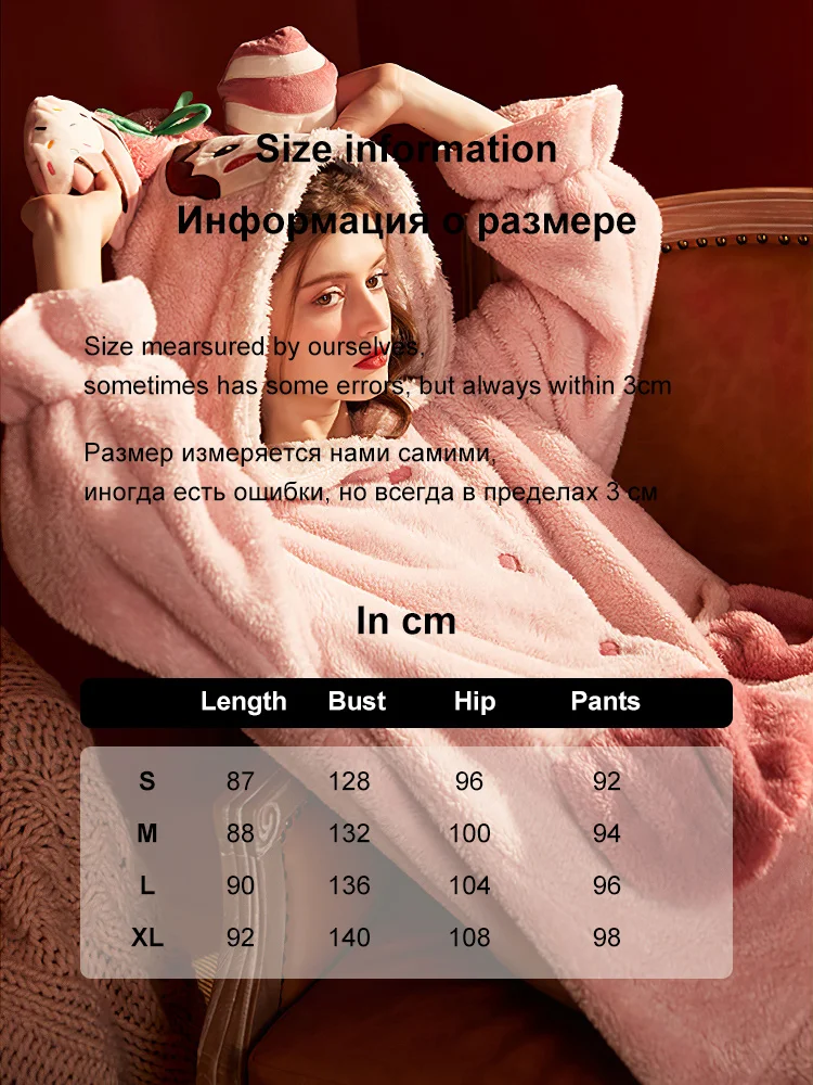 Women's Plus size Velvet Robe Pant Winter Bathrobe Plush Hooded Thickened Soft Bath Robe Sets Female Homewear Warm Dressing Gown