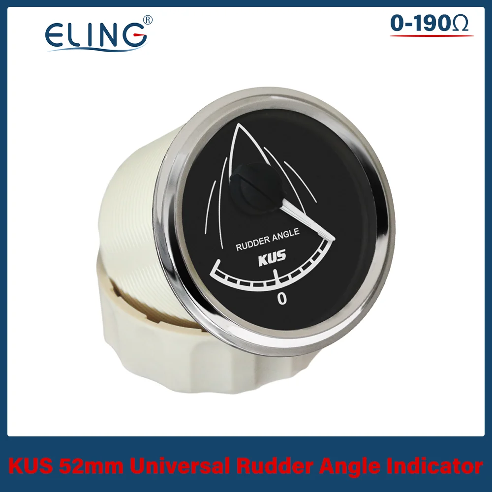 

KUS 52mm Marine Rudder Angle Indicator Gauge 12V 24V with Red Yellow available Backlight