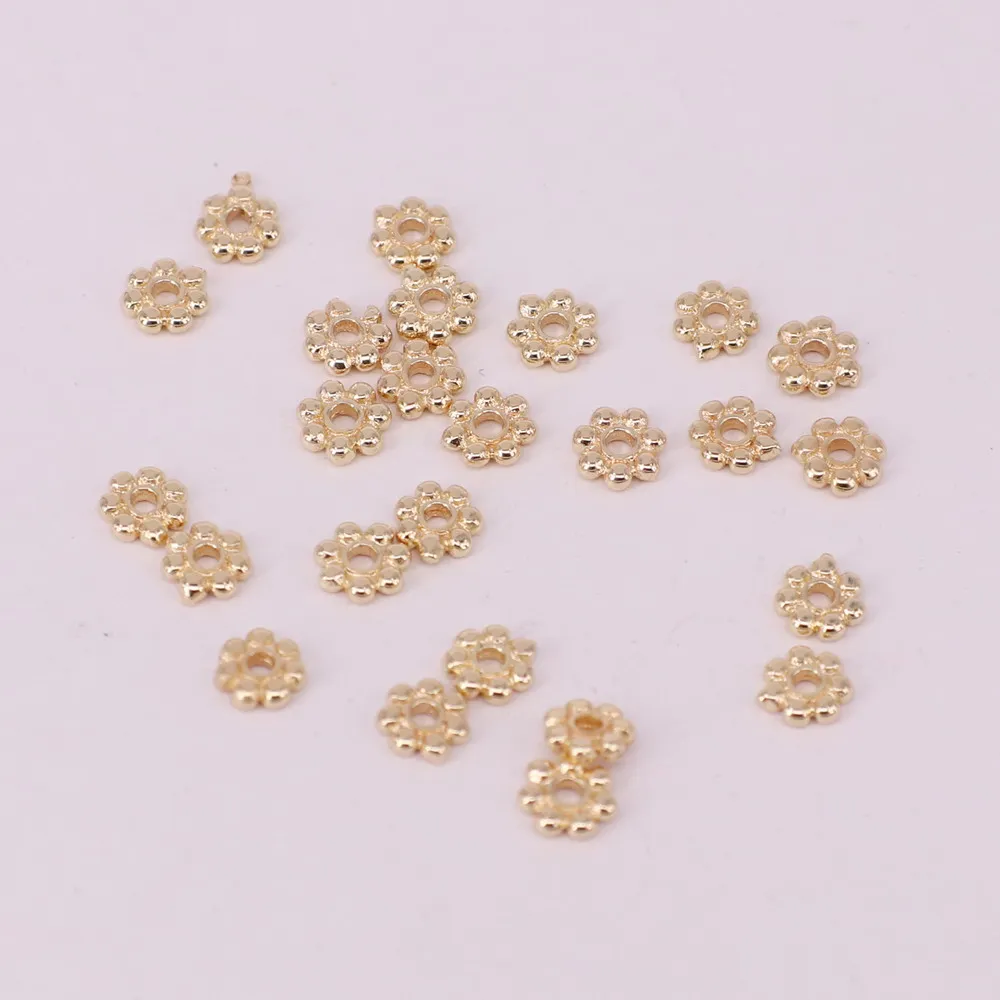 

30 шт./пакет 5x1mm медные бусины-разделители установка база высокого качества с позолотой ювелирных украшений Hand-Made материал фурнитура для юве...