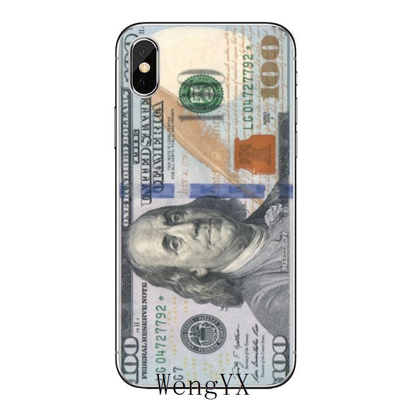 Для iPhone 11 pro XR X XS Max 8 7 6s plus SE 5s 5c iPod Touch 5 6 Чехол для денег долларов купюр Бен Франклин