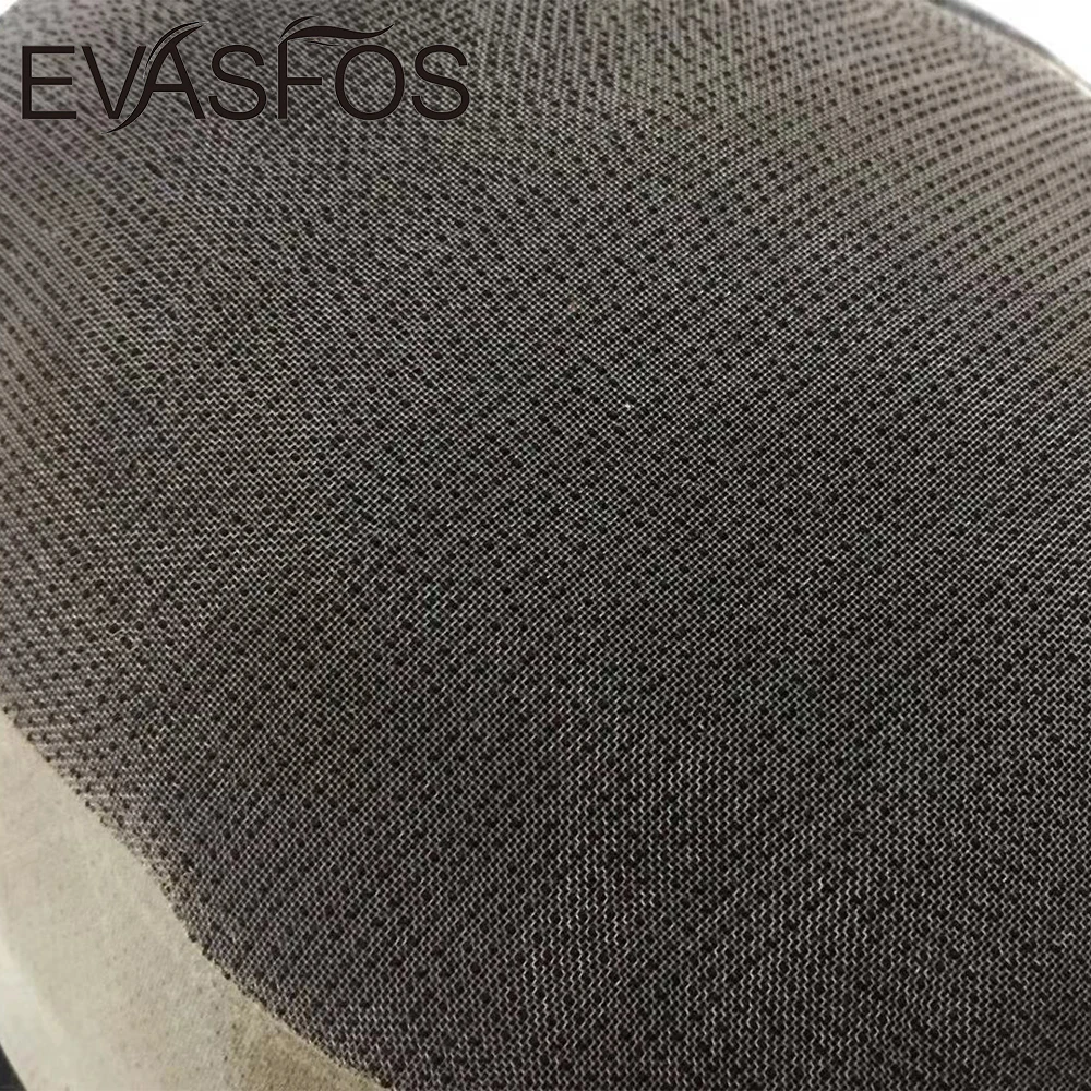 Парик мужской EVASFOS на тонкой моно-основе натуральные человеческие волосы парик