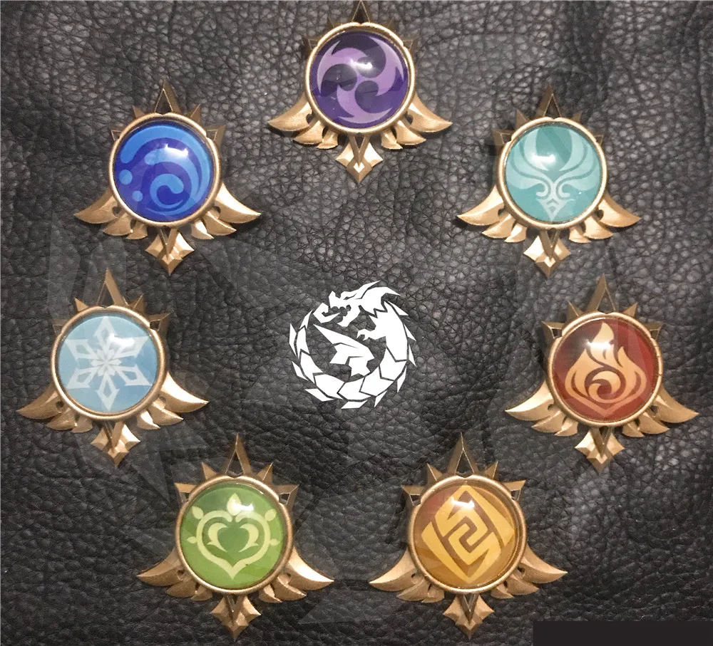 

Genshin Impact Vision Badge Eyes Of God Otaku Costumes Accessories Cosplay Gifts Game Props