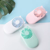 portable mini cute handheld usb chargeable desktop fan 3 gears adjustable summer air cooler small hanging fan for home outdoor