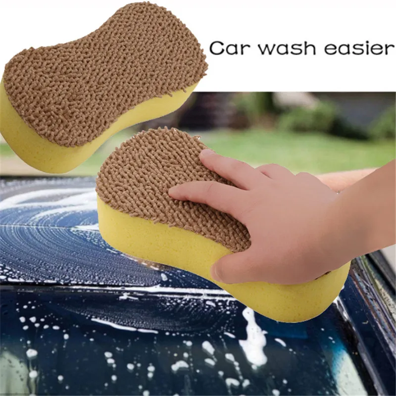 

New Creative Car Sponge 8 Word Plush Car Wash Sponge Cleaning Wipe Tool Car Care Products