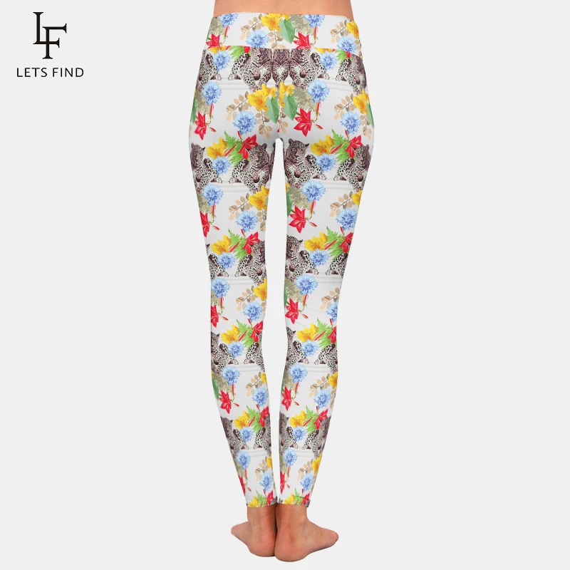 LETSFIND с изображением тигра и цветочным дизайном из принт Для женщин высокой