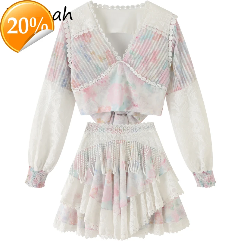 

New 2021 Summer Women Fashion Designer Rock Set Sexy Backless Short Tops + High waist Shoes skirts 2-piece suits