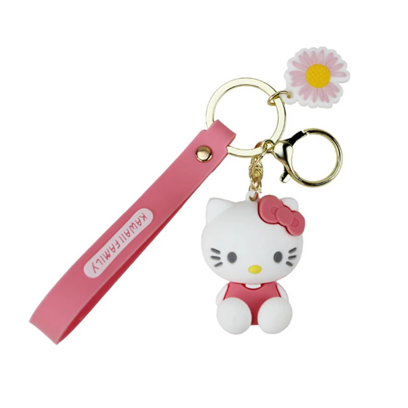 Милый брелок Hello Kitty фигурка модный мультяшный для ключей украшение подвеска Sanrio