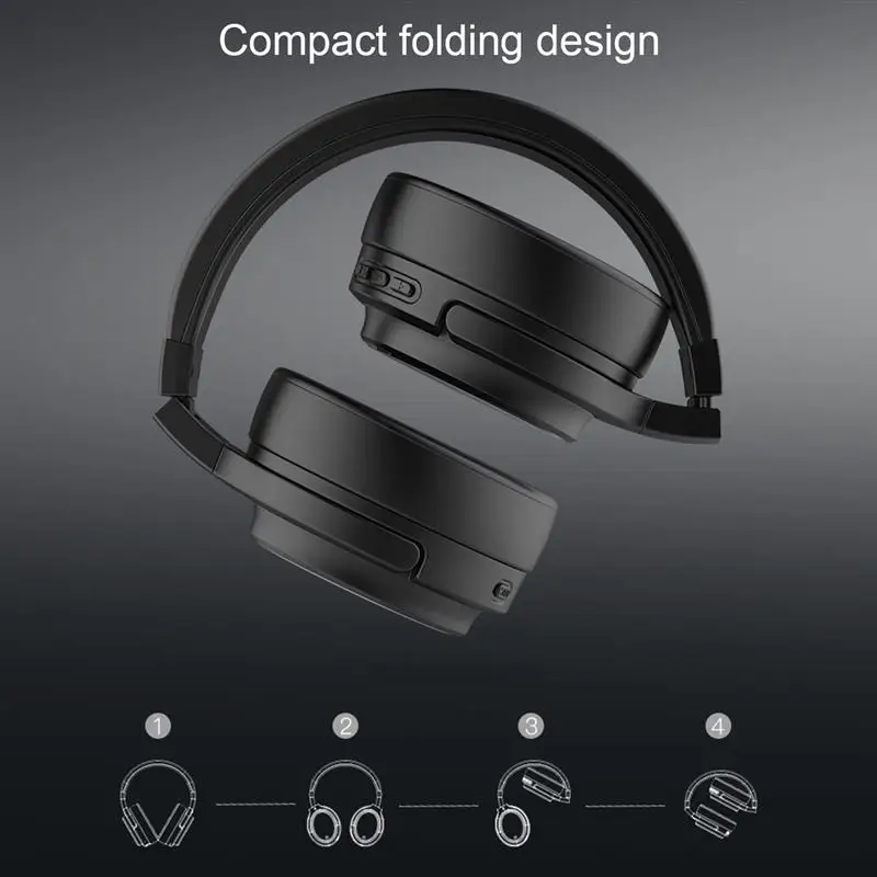 

Bluetooth 5.0 Headphones Wireless Headset HIFI Sound Deep Bass Stereo Noise Reduction Gaming Headsets support SD Card Slot