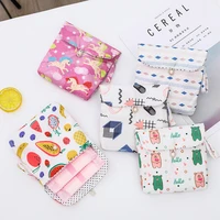 girls diaper napkin storage bag sanitary pads package bags coin purse jewelry makeup lips organizer credit card pouch case