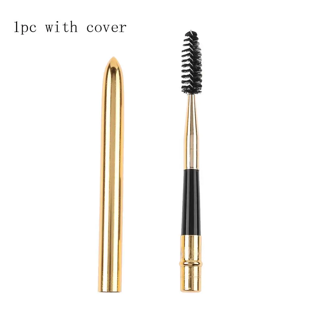 1pc with cover 50/10/5 шт одноразовые щеточки с тушью для ресниц палочки для кисти щетка-Расческа для ресниц мотальные набор инструментов для макияжа maquiage - Handle Color: 1pc with cover