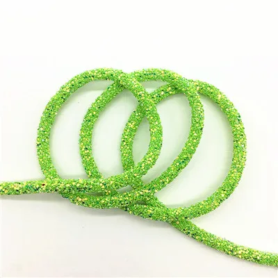 fruit green 6 мм Мягкая трубка шнур веревка Gillter блесток для одежды обувь заколки для волос сумки аксессуары DIY ремесла Ювелирные изделия Браслет вечерние - Цвет: fruit green