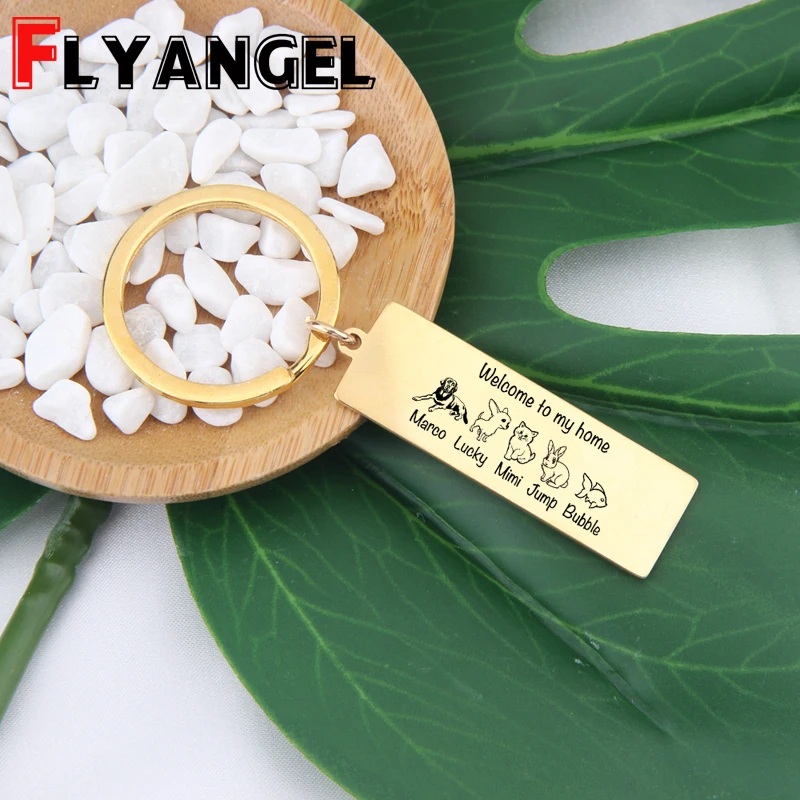 Брелки с домашними животными выгравированные добро пожаловать в мой дом