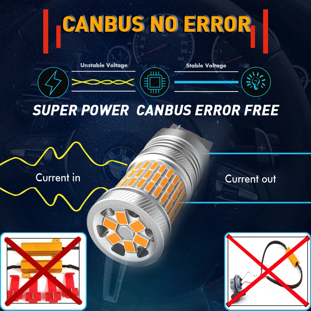 

T20 7440 Led Canbus 12v Drl With Turn Signals Side Lights Bulbs On Cars Accessories Goods Daytime Running Diode Lamps For Auto
