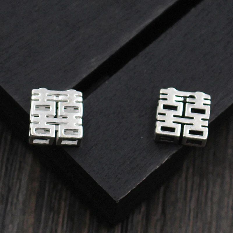 925 Sterling Silver Color Connectors Spacer Beads Lucky Beaded Component For Bracelets DIY Silver Jewelry Making Stuff Wholesale