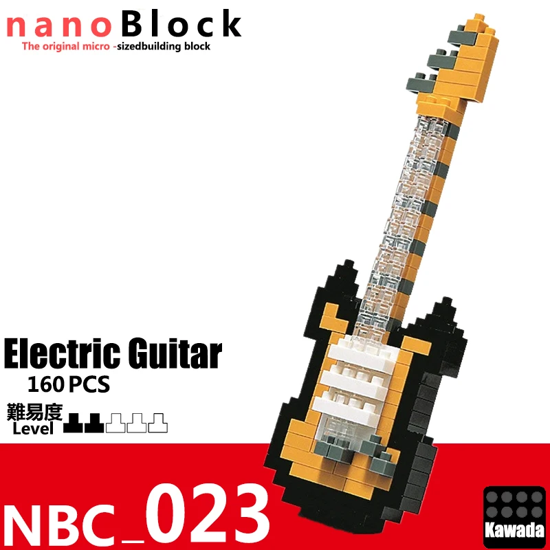 Новый Kawada Nanoblock электрогитара NBC 023 160 штук алмазные строительные блоки креативная