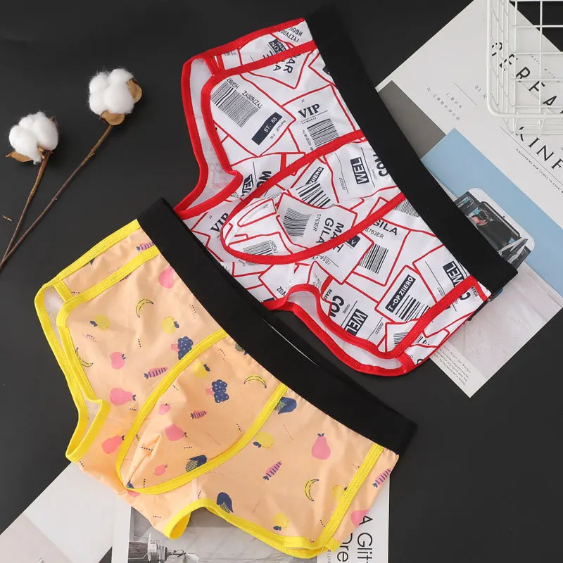 Мужские хлопковые боксеры с перекрестной талией черные дышащие двухслойные со