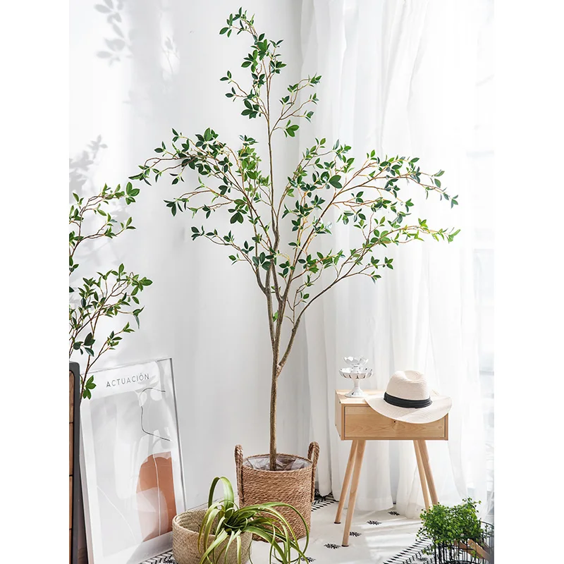 

2021 новый дизайн, искусственные зеленые растения в горшках, Комнатные растения для гостиной, напольные искусственные зеленые растения, зеле...