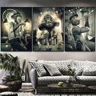 Граффити искусство курительная обезьяна игральные карты животные постер Холст Живопись Искусство Печать картины для бильярдной комнаты бара домашний декор