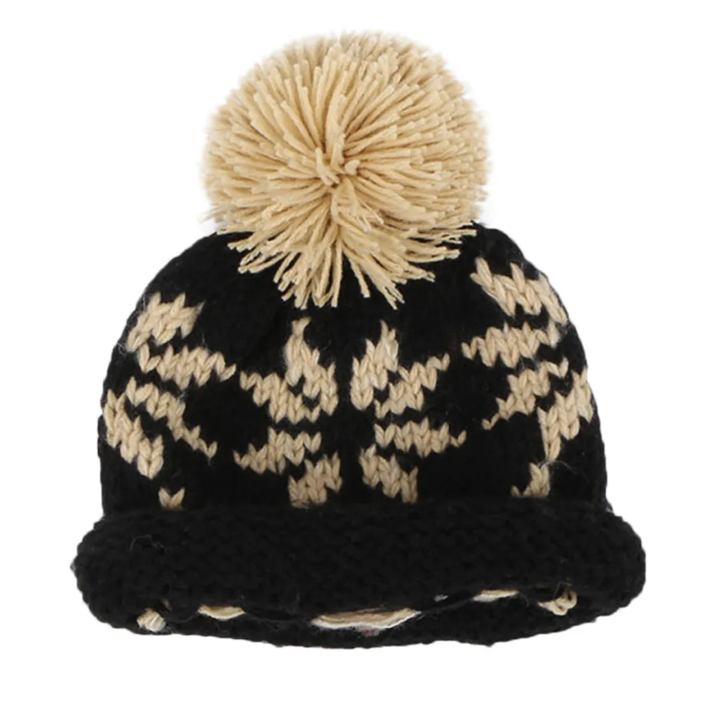 Детский костюм для детей малышей зимняя принт ухи заслонки шапочка маленьких